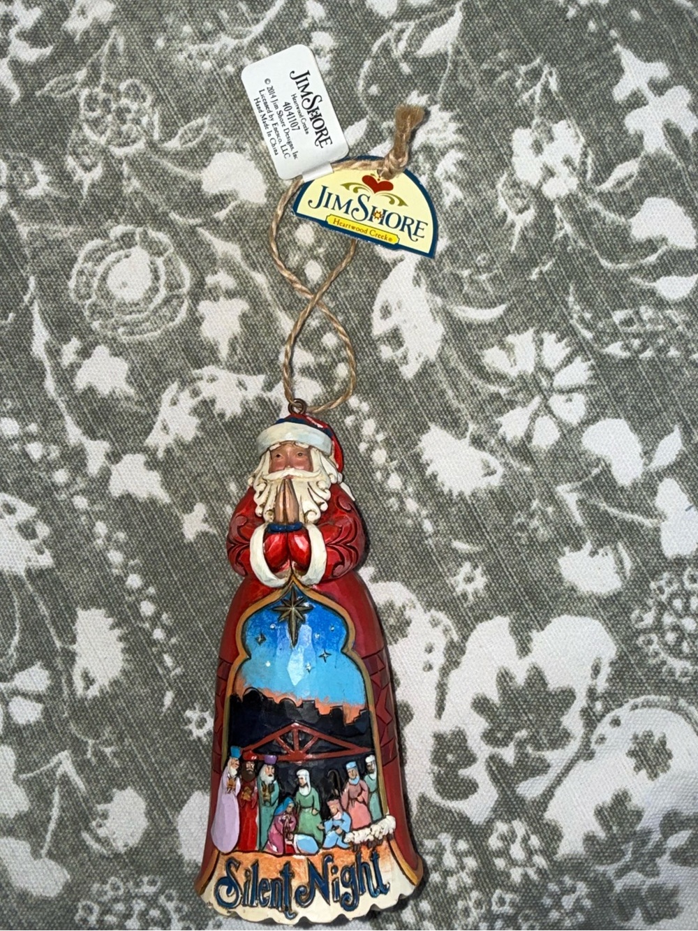 New with tags Jim Shore “Silent Night” 2014 Hanging Ornament